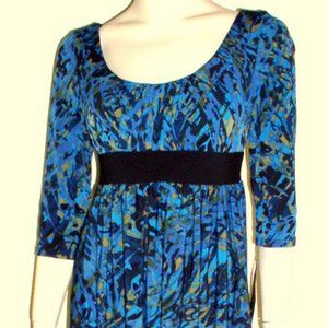 Tiana B NWT Green Multi-Colored Empire Waist Dress